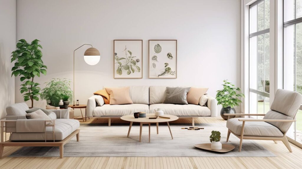 how to decorate a large living room wall