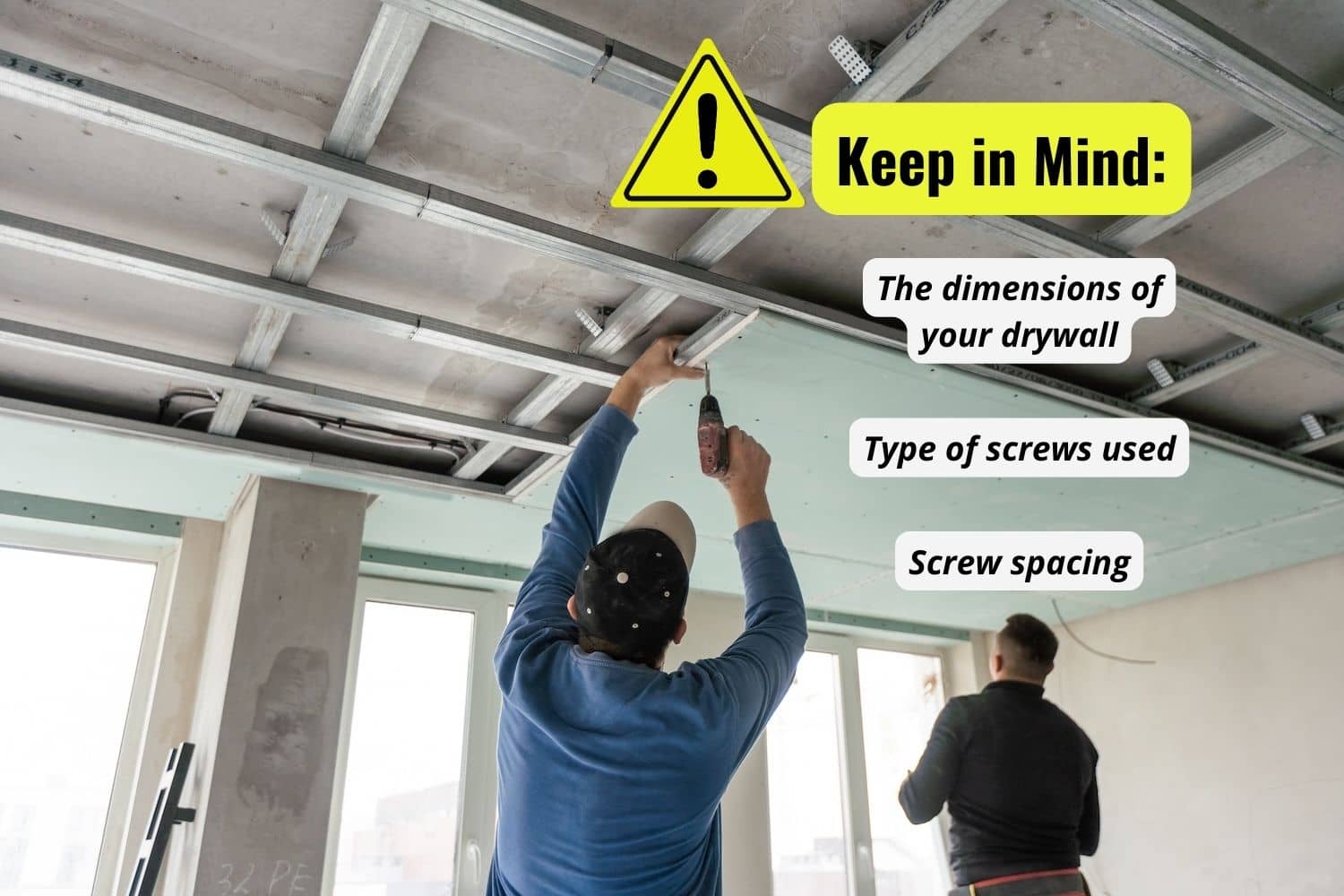 Important things to note when counting screws per sheet of drywall