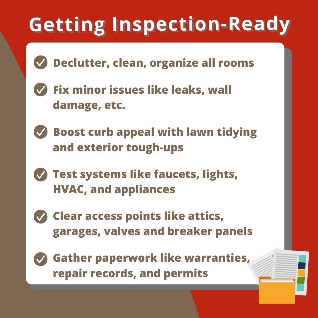 checklist for pre-inspection