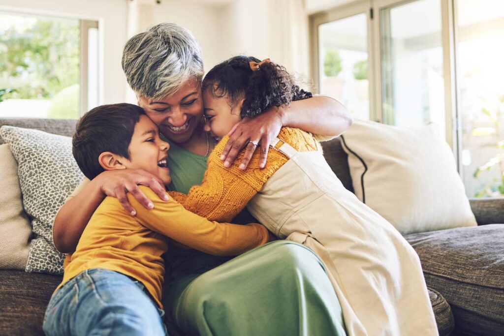 Healthy Family in a home after mold testing atlanta services (1)